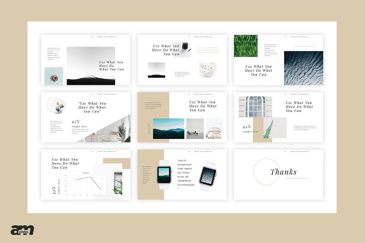 有创意的极简主义PPT模板下载[PPTX]