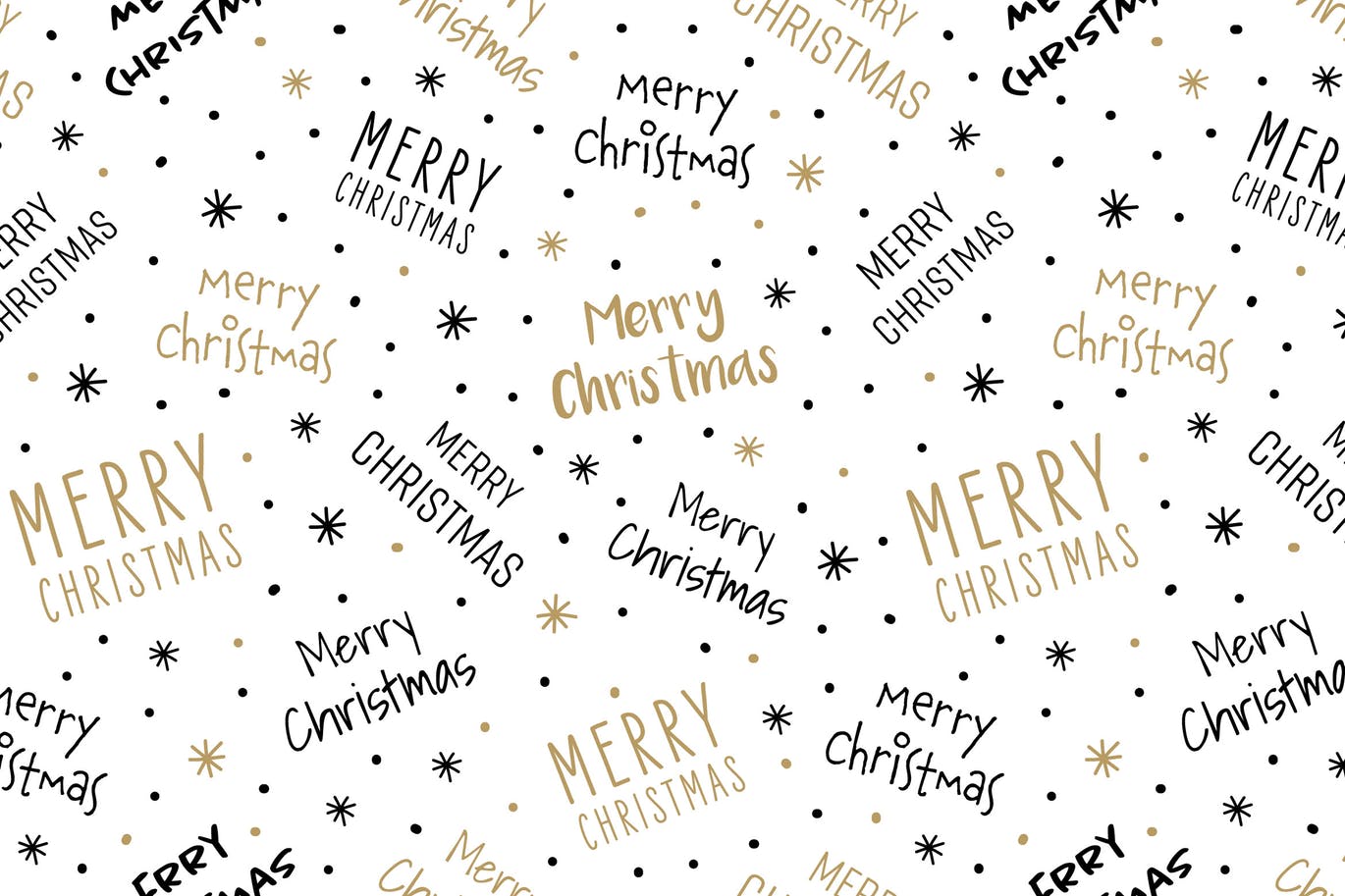 圣诞节祝福语无缝贴图设计素材 Merry Christmas greeting seamless pattern vector