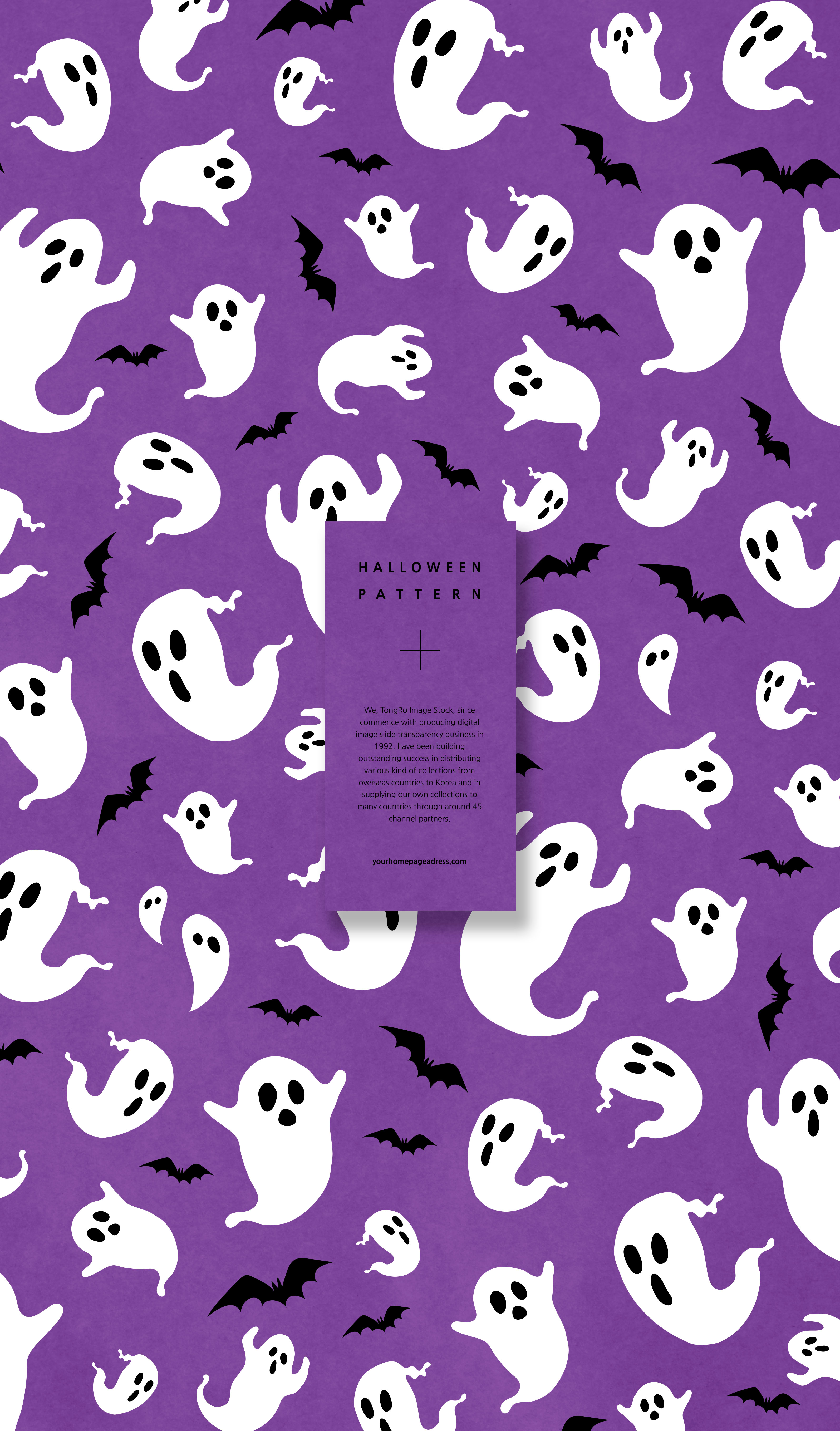 万圣节主题可爱卡通元素背景图案素材