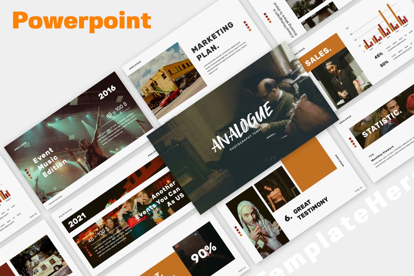 时尚高端创意多用途的高品质powerpoint幻灯片演示模板（pptx）