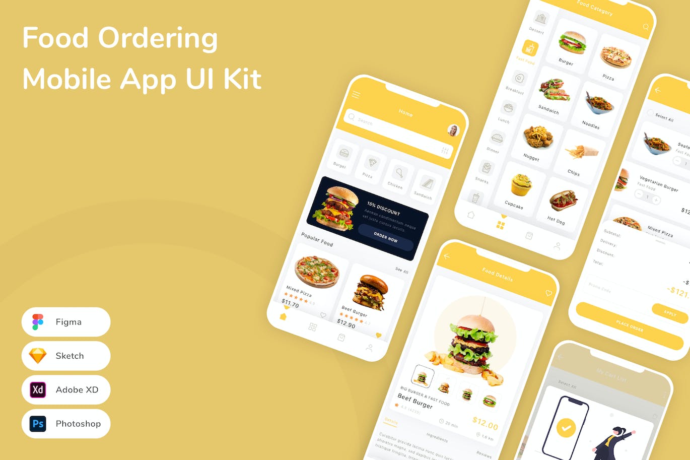 食品订购移动应用 App UI Kit