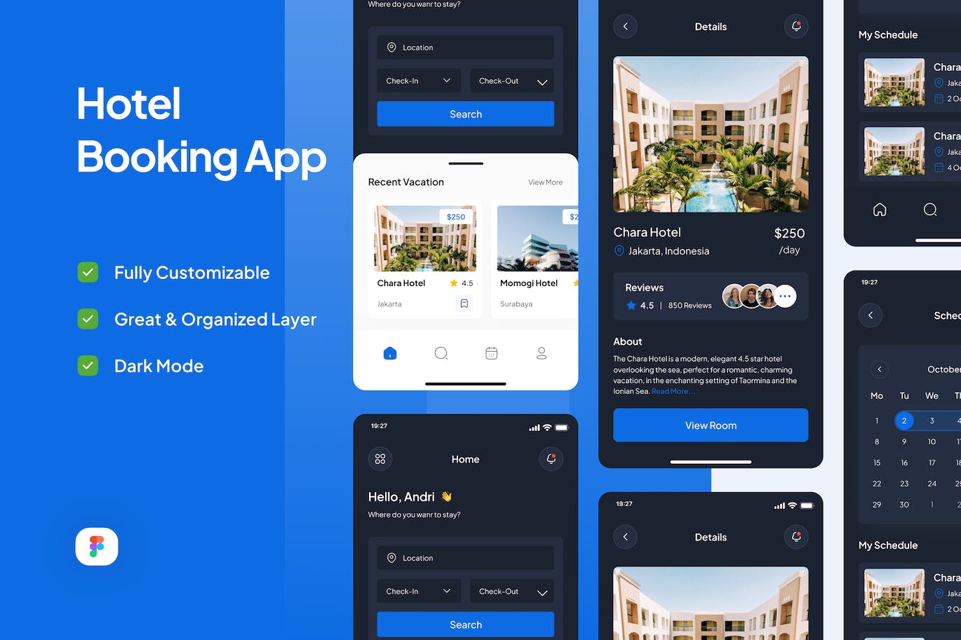 酒店预订应用APP UI KIT