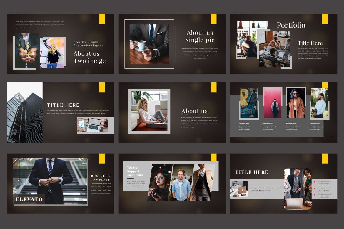 深色个性的PPT模板下载[PPTX]