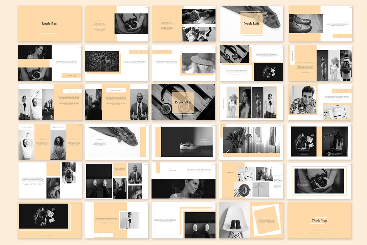 简约大图时尚的PPT模板 [PPTX]