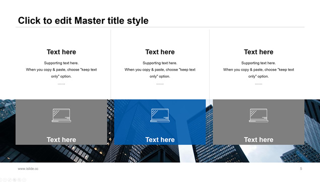 淡雅灰低面背景微立体年终总结报告ppt模板
