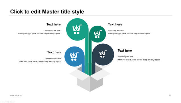 回顾我们这一年——大气简约渐变蓝总结计划通用ppt模板