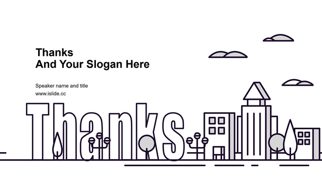 六边形几何风扁平简约蓝商务通用ppt模板