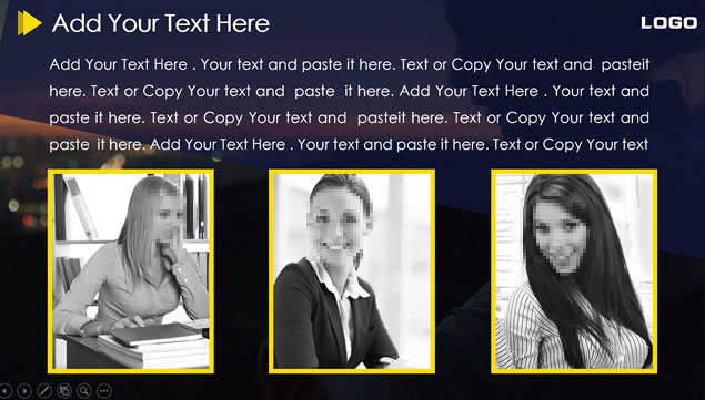 扁平商务蓝几何风工作汇报ppt模板