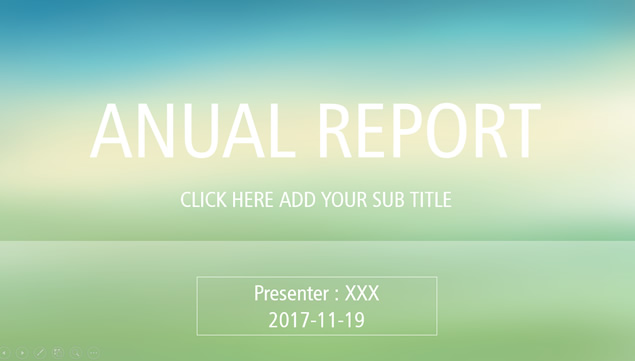 轻盈羽毛背景多彩图表简约商务通用ppt模板