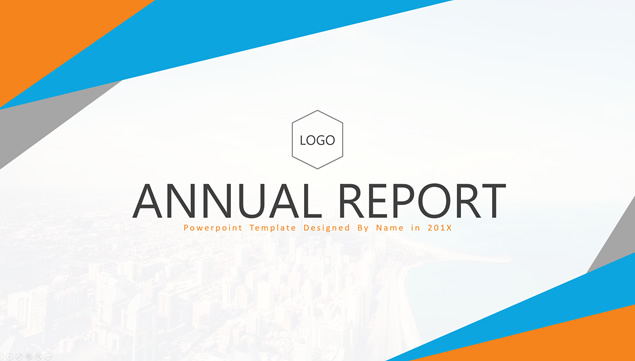 多彩几何风简约时尚商务工作汇报ppt模板