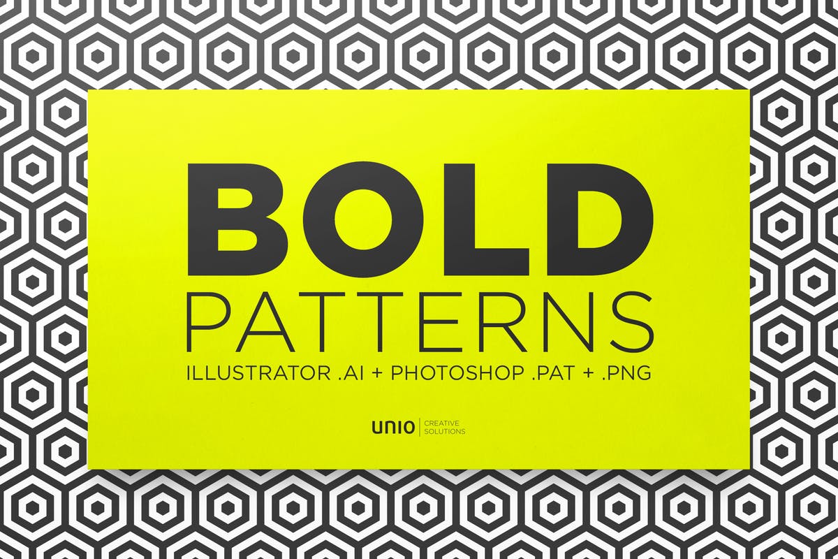 20种粗线条几何图形外观纹理 Bold Patterns