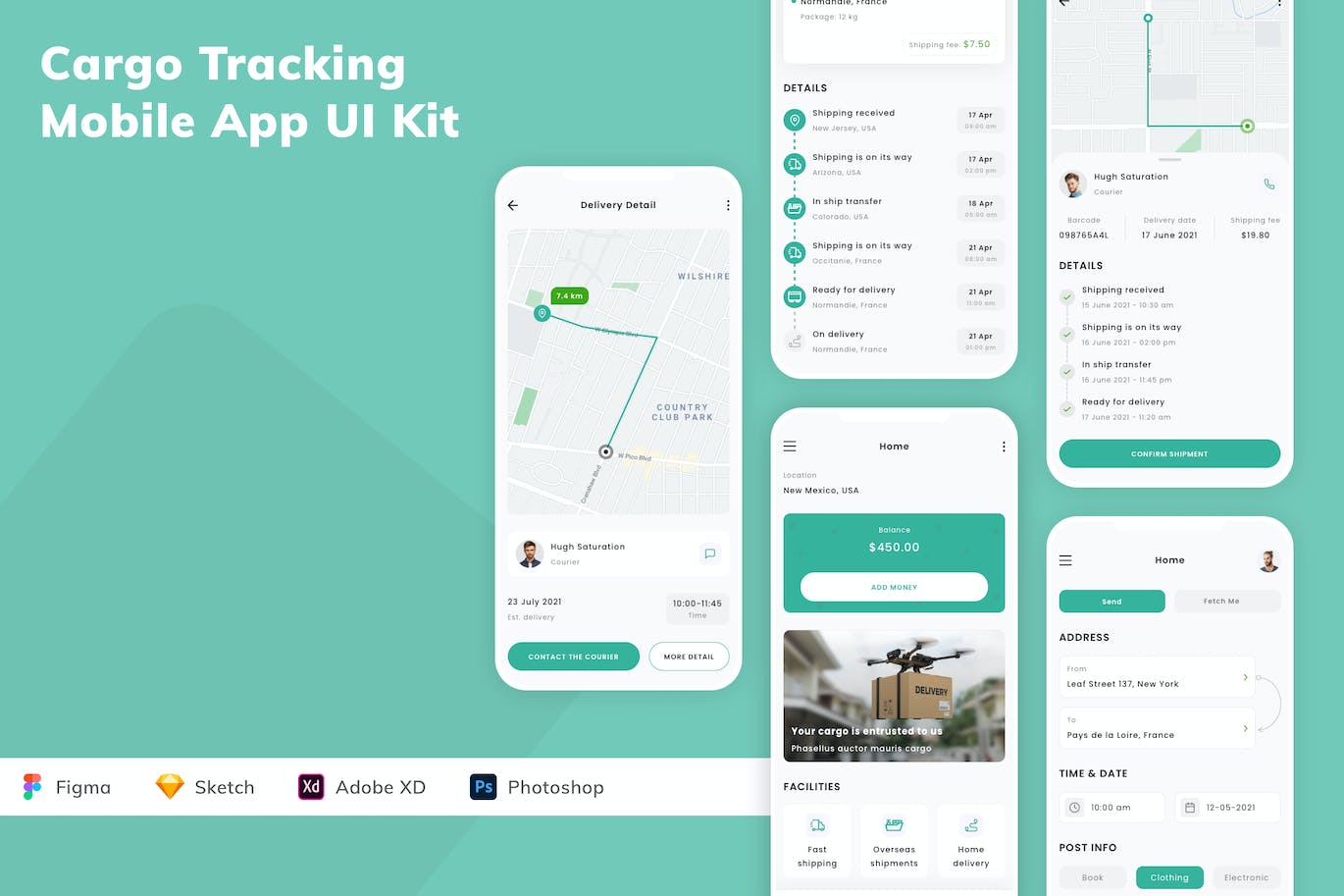 货物追踪移动应用APP UI KIT