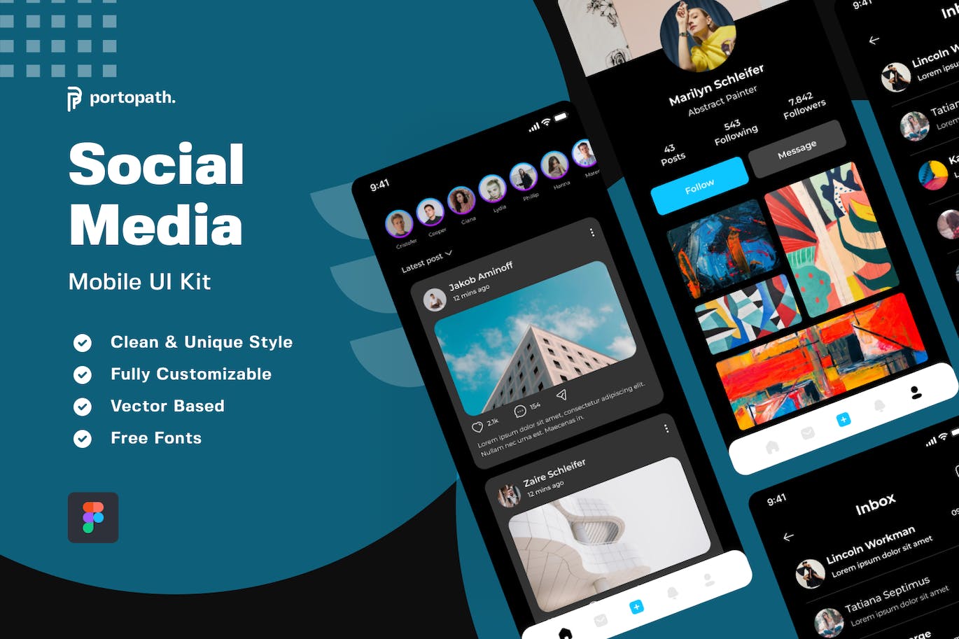 社交媒体和移动APP UI KIT