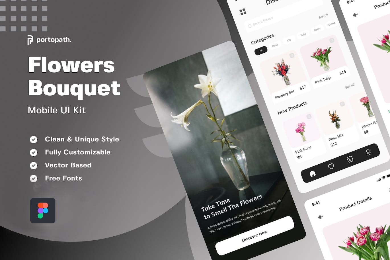 鲜花花束购买APP UI KIT