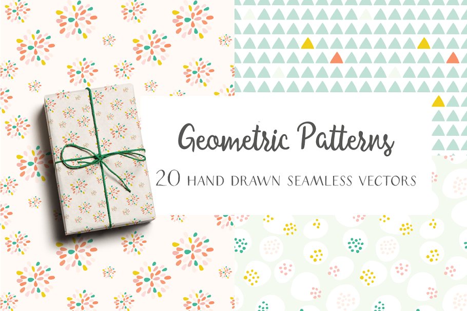 手绘几何图案背景素材 Hand Drawn Geometric Patterns