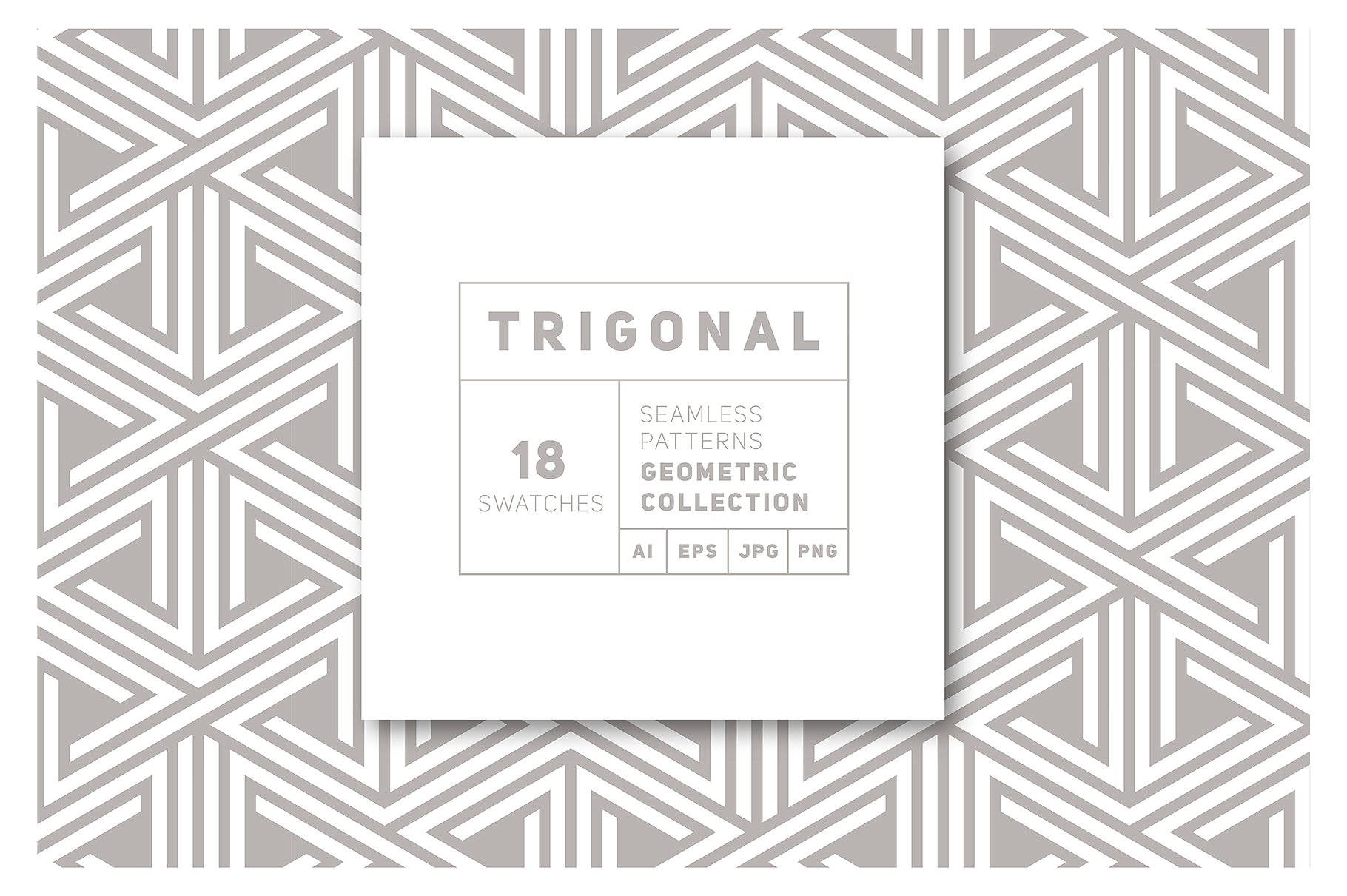 三角无缝几何图案合集 Trigonal Seamless Patterns Set