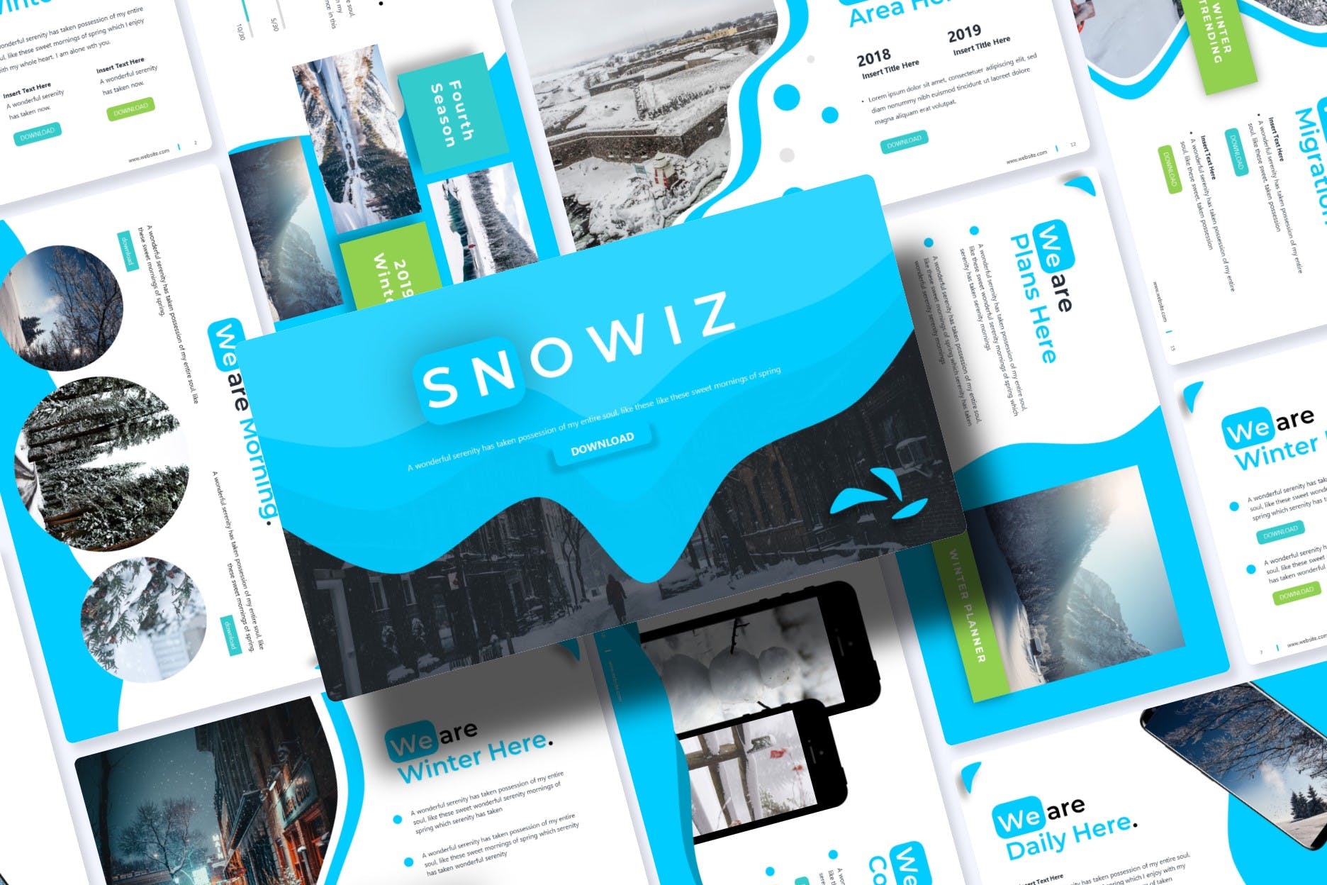 冬季风格PPT模板 年终总结ppt模板 工作汇报ppt模板 精美ppt模板[PPTX]