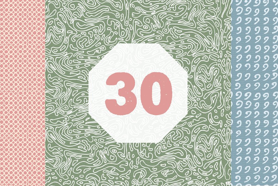 多彩无缝手绘矢量图案 Hand Drawn Patterns #1 Pro