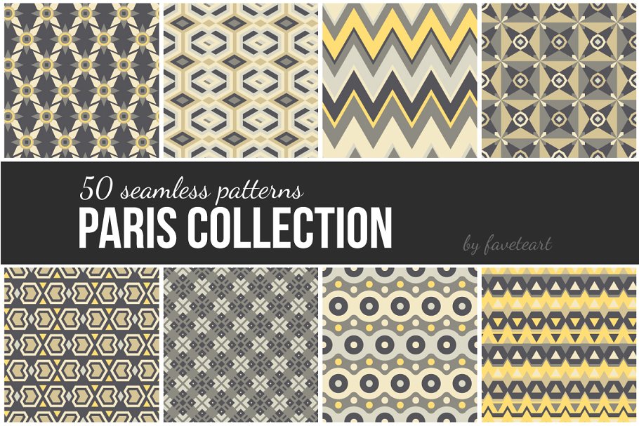 50款经典民族特色图案纹理 50 Seamless Patterns (EPS, JPG)