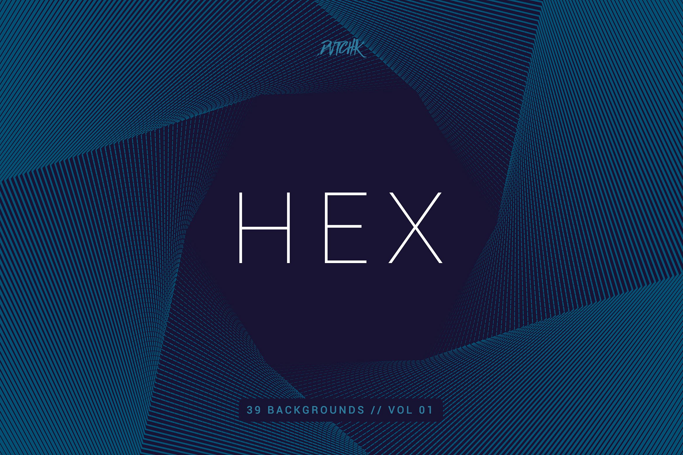 六角几何螺旋图形抽象背景01卷 Hex | Geometric Spiral | Vol. 01