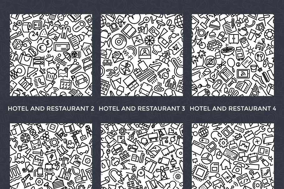 100+线条图标图案创意纹理合集 100+ Line Icon Patterns