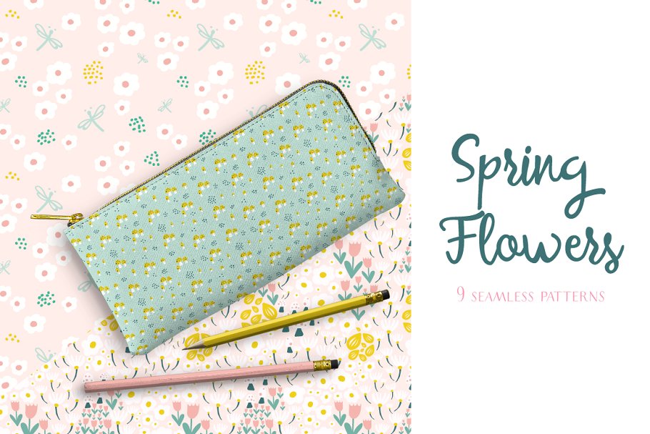 春天花卉图案纹理 Spring Flowers Pattern Collection