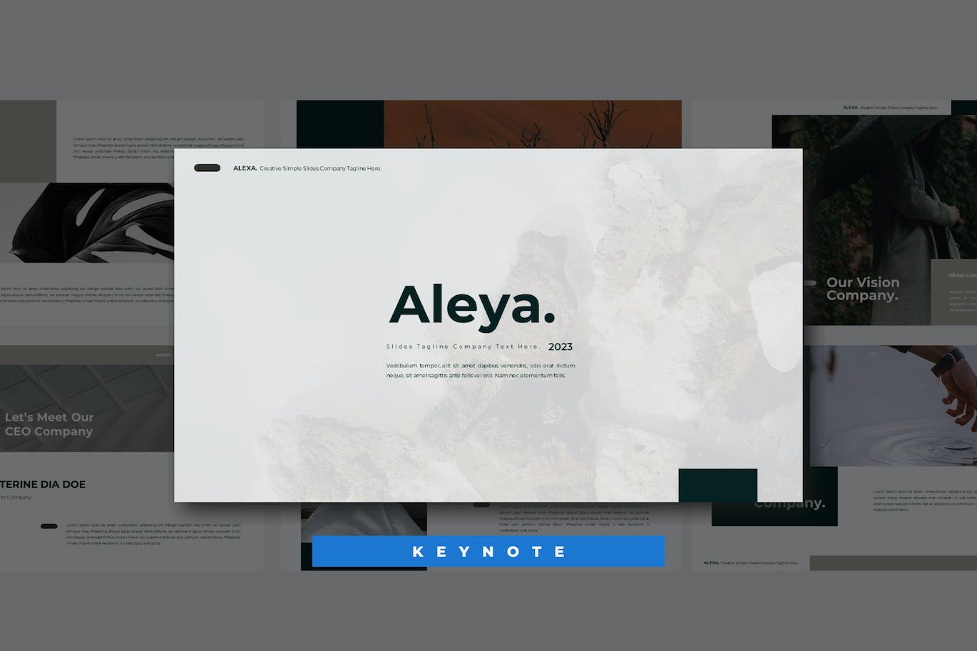 创意思维与问题解决Keynote幻灯片设计模板 Aleya Keynote