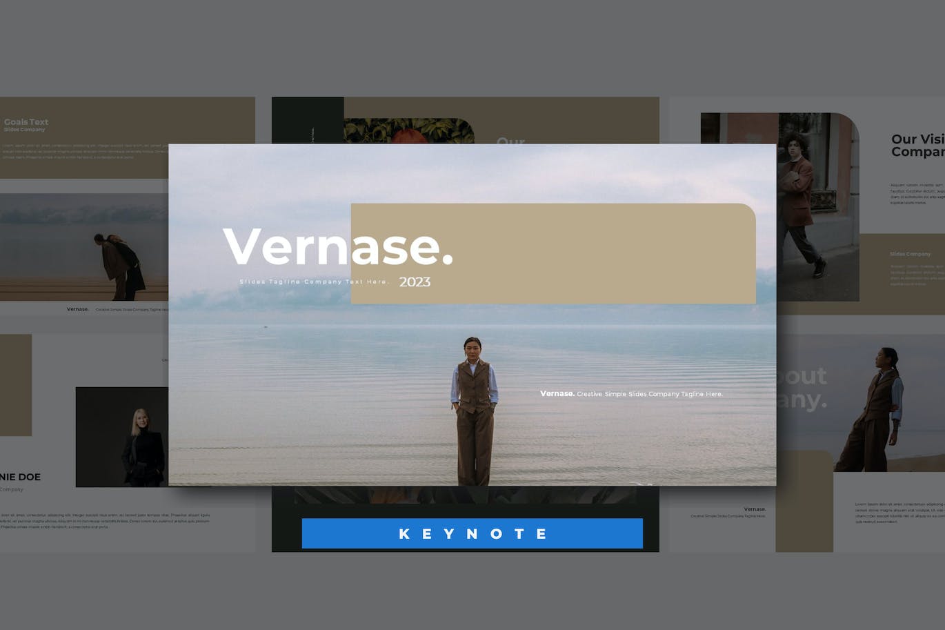图像展示与视觉表达Keynote幻灯片创意模板 Vernase Keynote