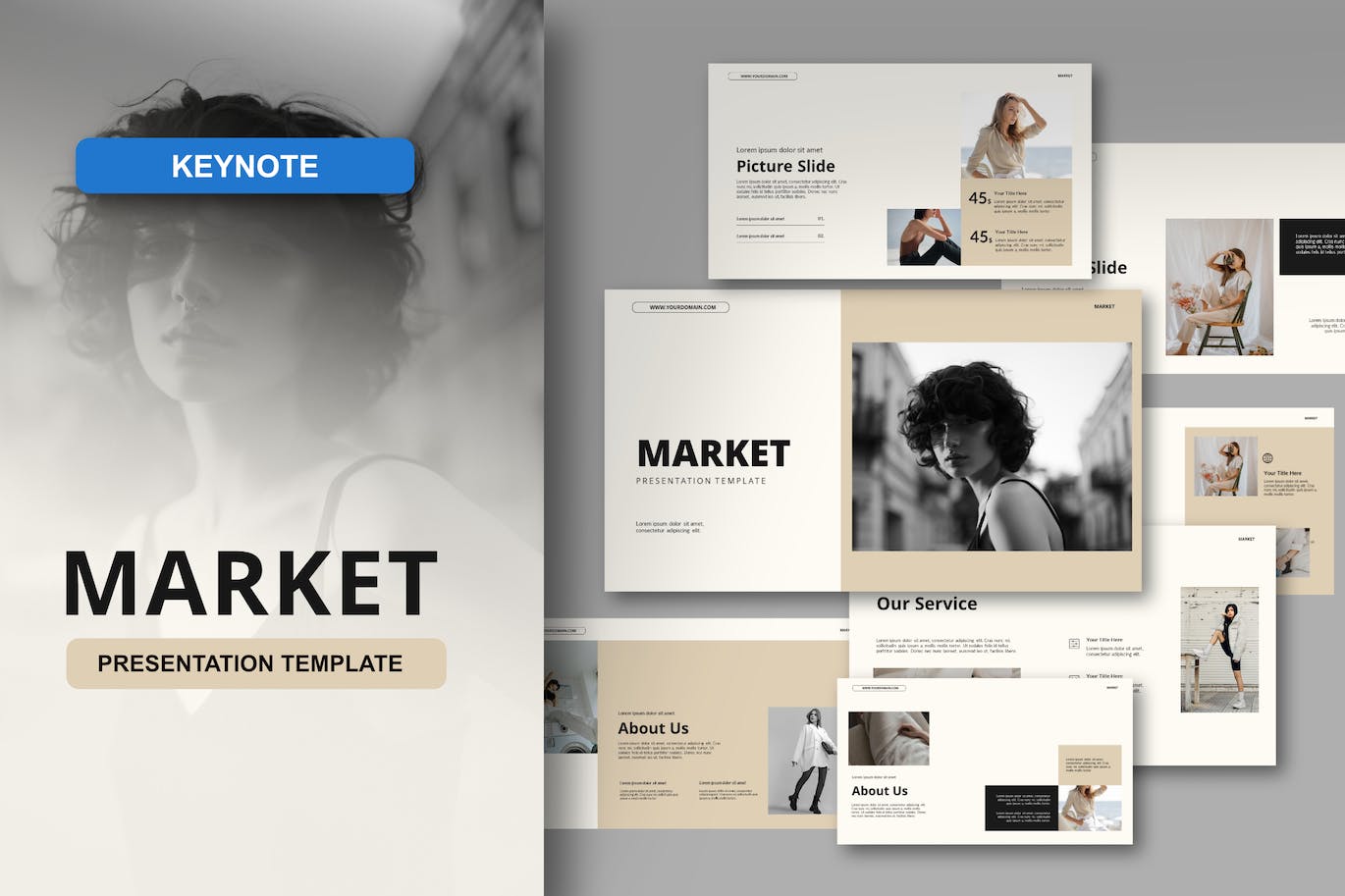 市场趋势与竞争分析Keynote演示文稿 Market Keynote Template