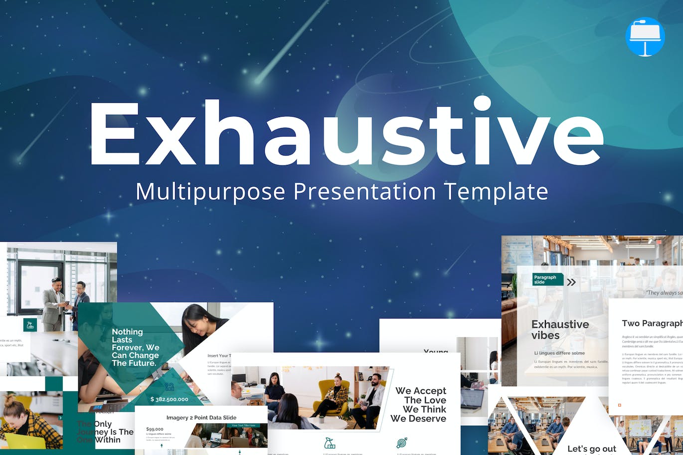 详尽的多用途Keynote幻灯片模板 Exhaustive Multipurpose Keynote Template