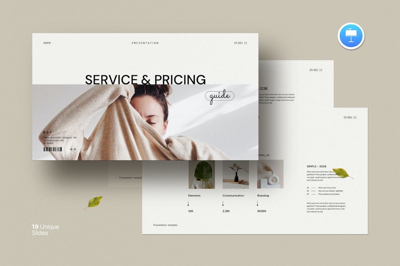 服务和定价指南Keynote幻灯片设计模板 Service & Pricing Guide Keynote Template