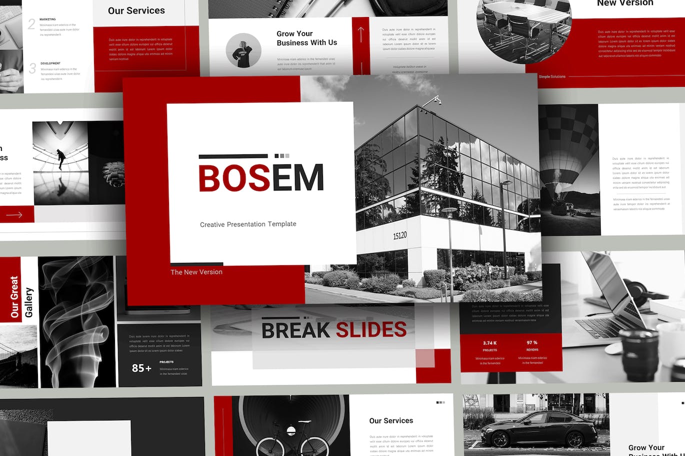 企业品牌营销演示Keynote模板 Bosem Business Keynote Template