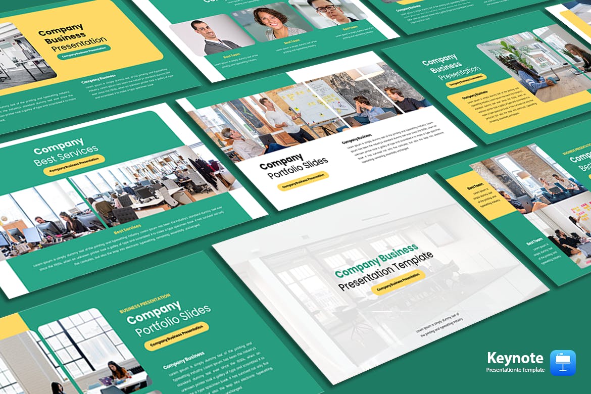 公司业务Keynote幻灯片模板下载 Company Business Persentation Keynote Template