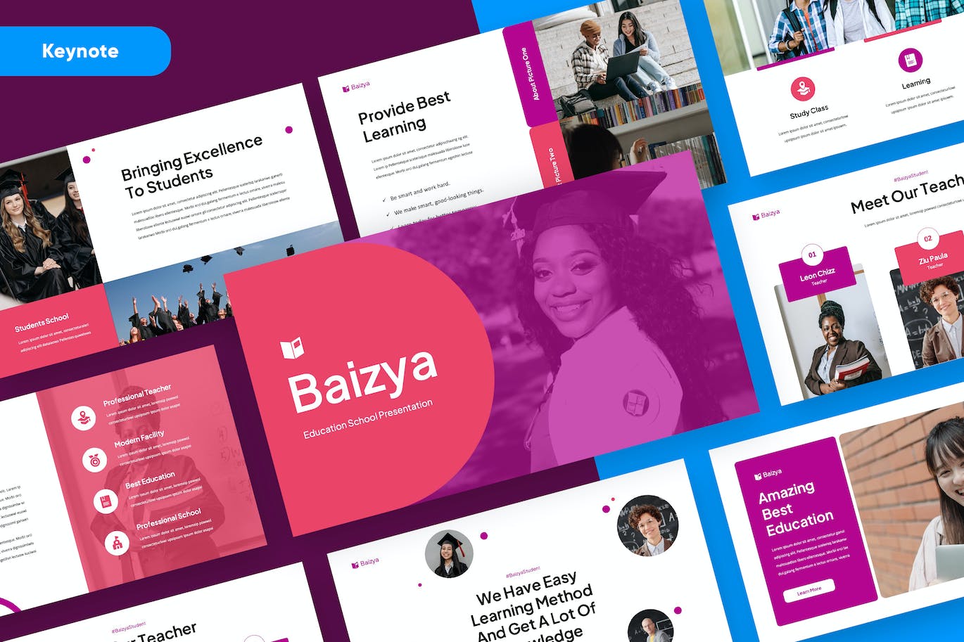 大学教育文案Keynote幻灯片模板下载 BAIZYA – Education Keynote
