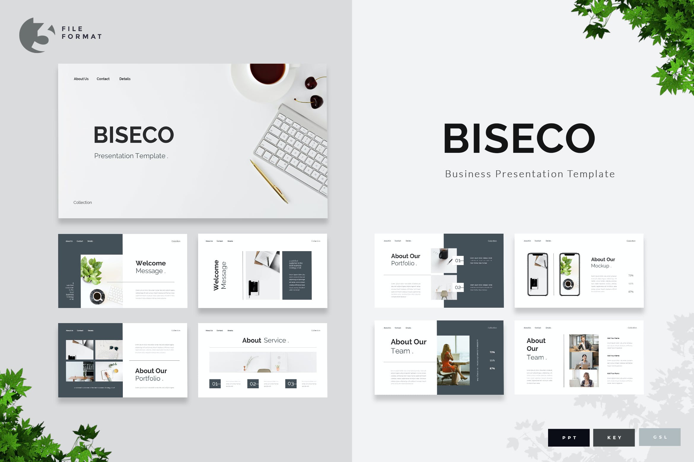 企业宣传商务演示文稿PPT模板 Biseco – Business Presentation Template