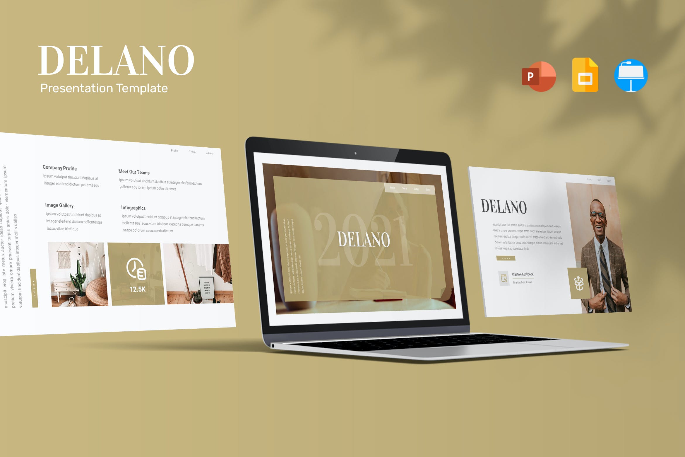 介绍演示PPT/Keynote/谷歌幻灯片三合一模板 Delano – Presentation Template