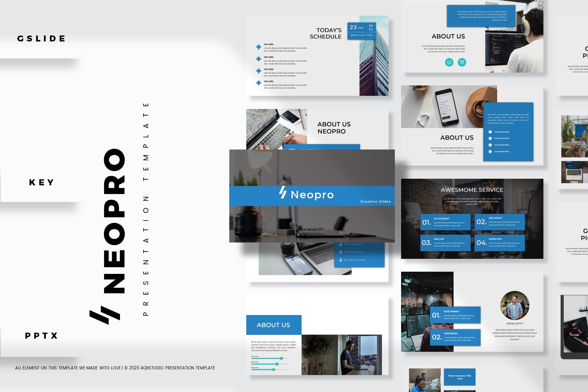 公司企业PPT/Keynote/谷歌幻灯片三合一模板 Neopro – Presentation Template