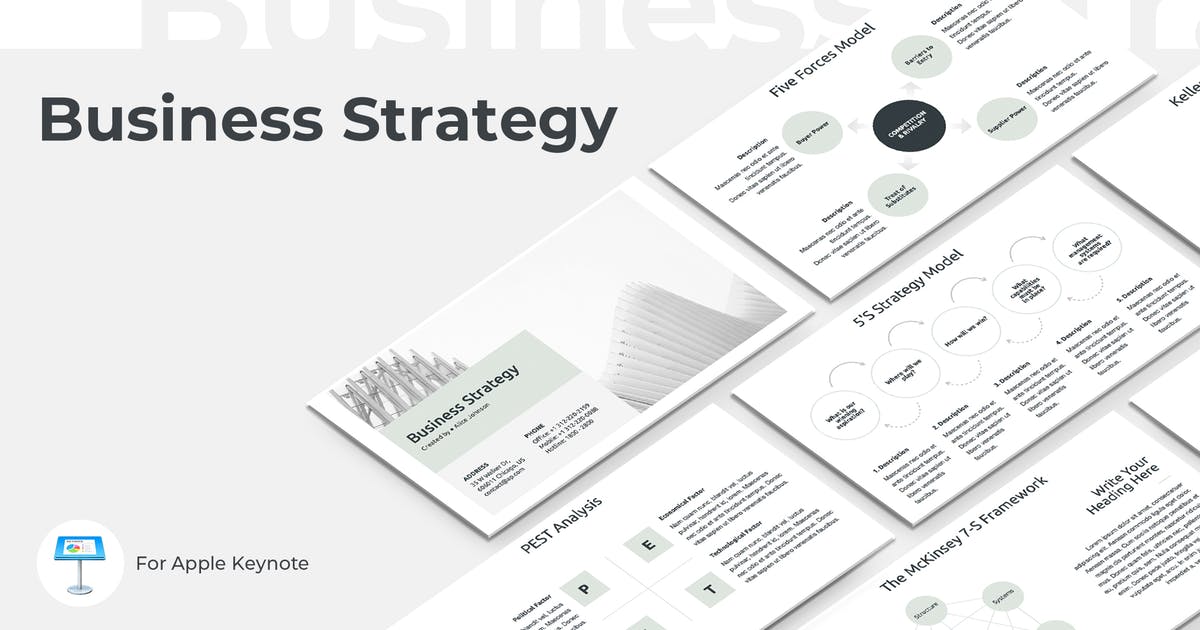 商业战略演示文稿Keynote模板 Business Strategy Keynote Template