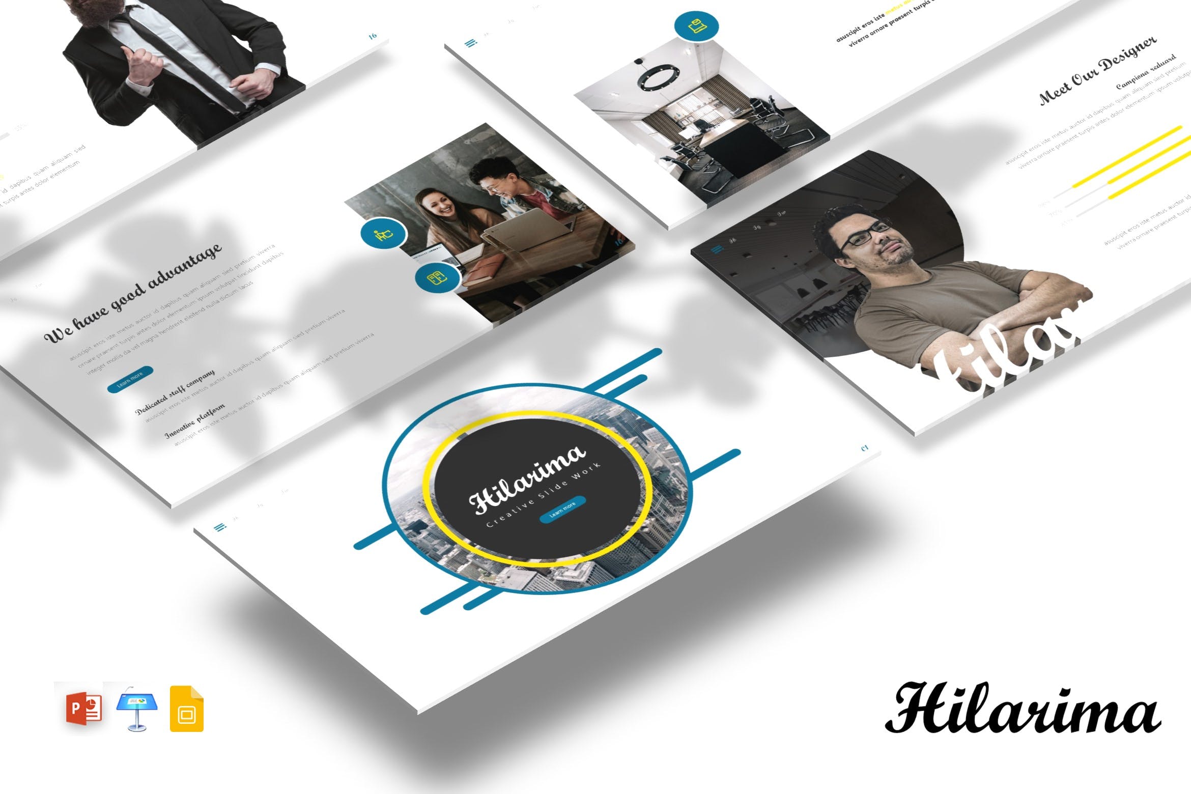 企业绩效管理演示文稿PPT/GSlides/Key三合一幻灯片模板 Hilarima – Presentation PPTX / GSlides / Key