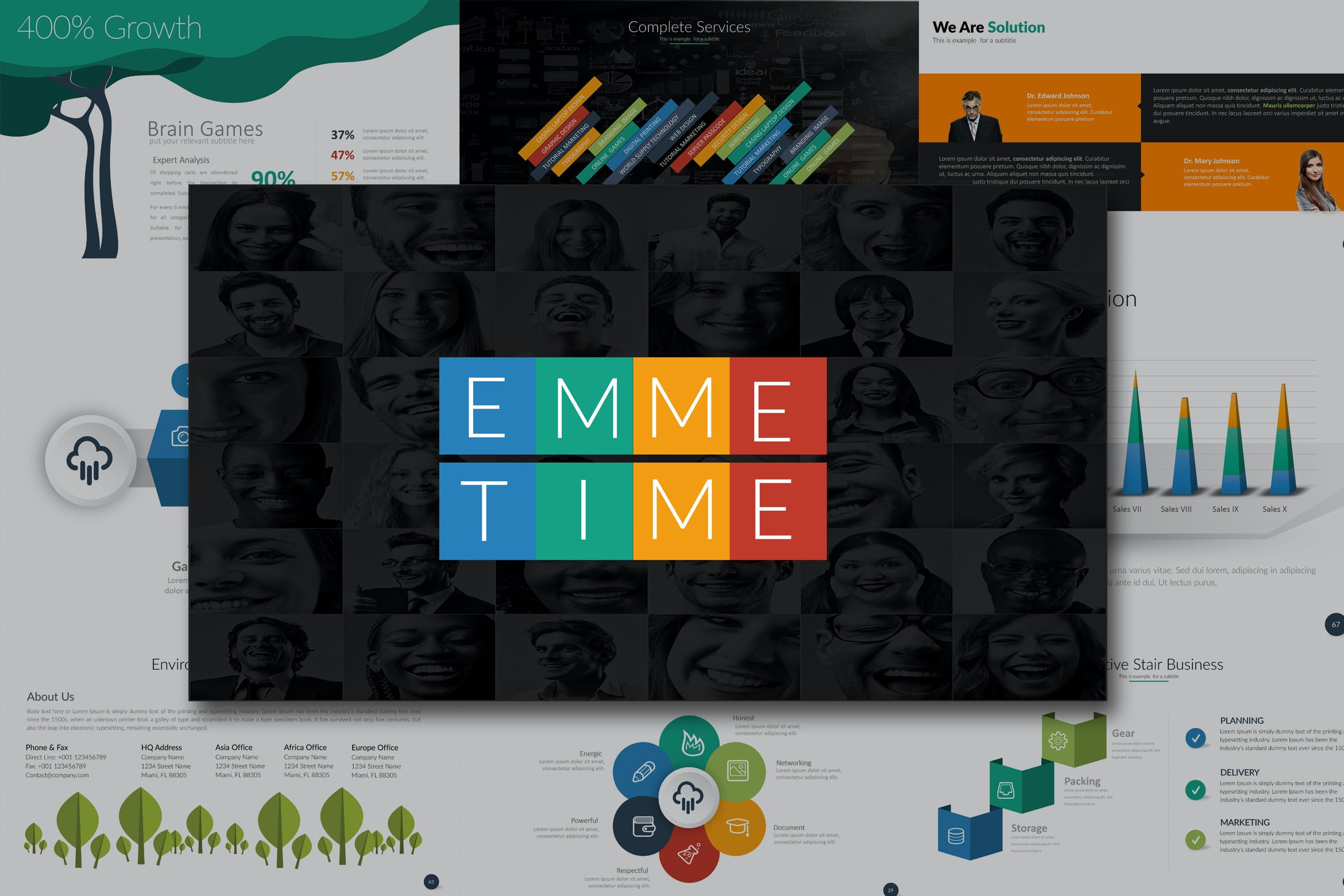 财务管理培训Keynote幻灯片设计模板 EMME Business Keynote