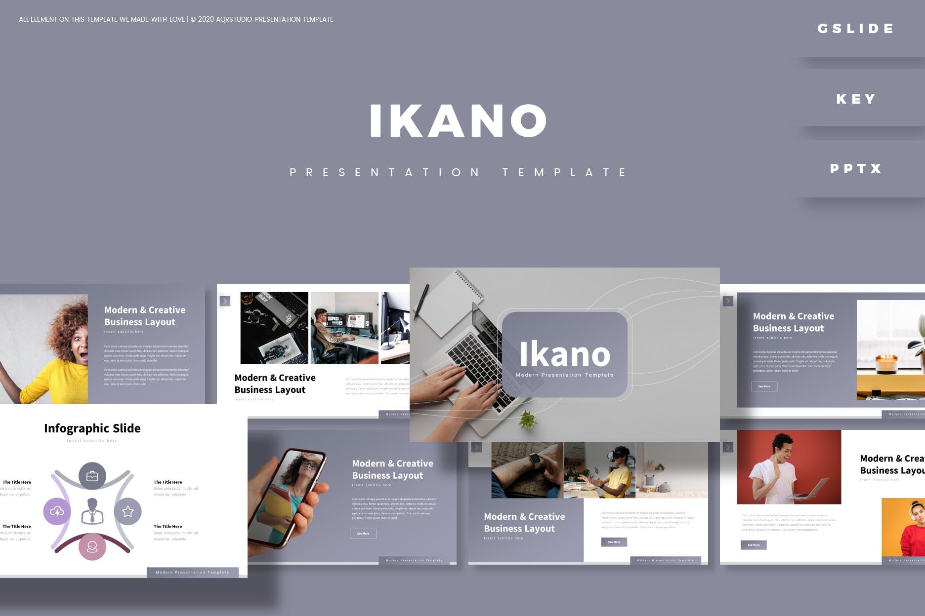业务流程规划PPT/Keynote/谷歌幻灯片三合一模板 Ikano – Presentation Template