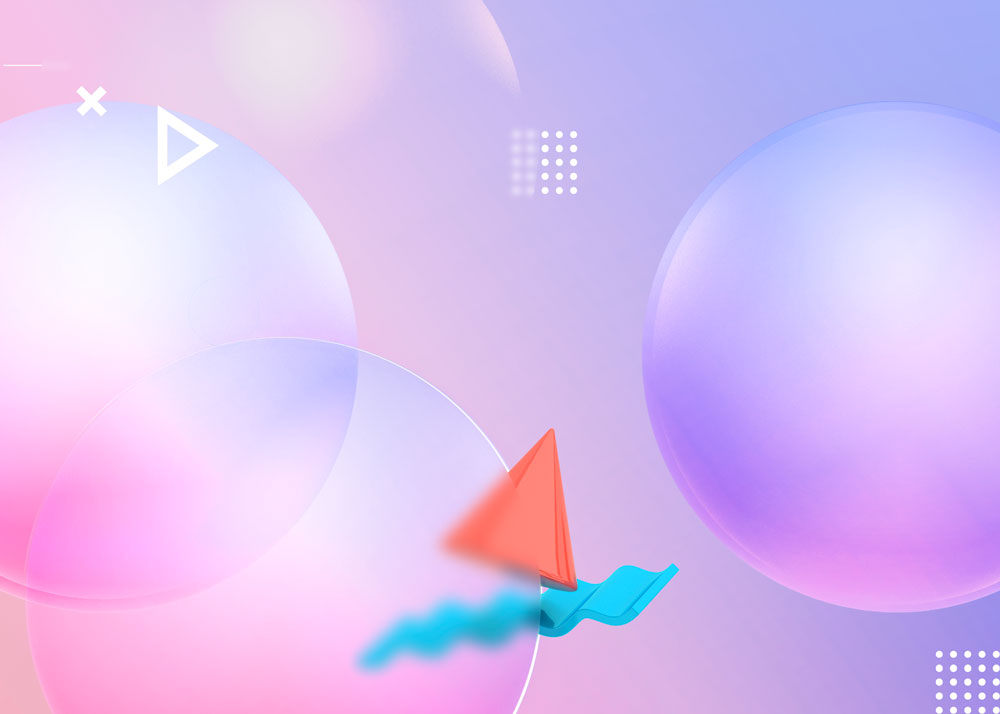 渐变圆形简约主题海报设计模板