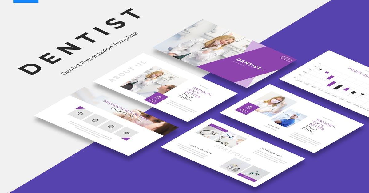 牙科诊所Keynote幻灯片演示模板 Dentist – Dentistry Keynote Presentation Template