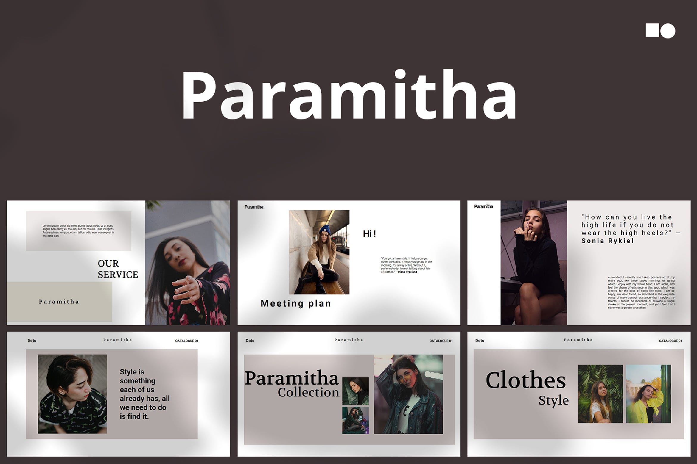 现代风格设计个人简介Keynote模板  Paramitha – Keynote