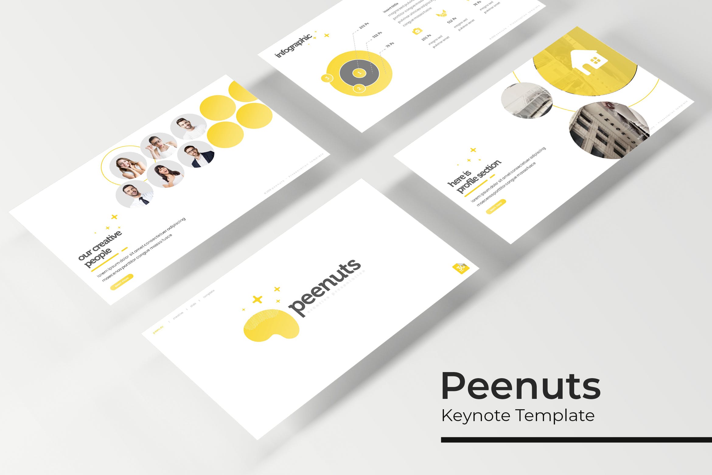 企业推介企业宣传Keynote幻灯片设计模板 Peenuts – Keynote Template