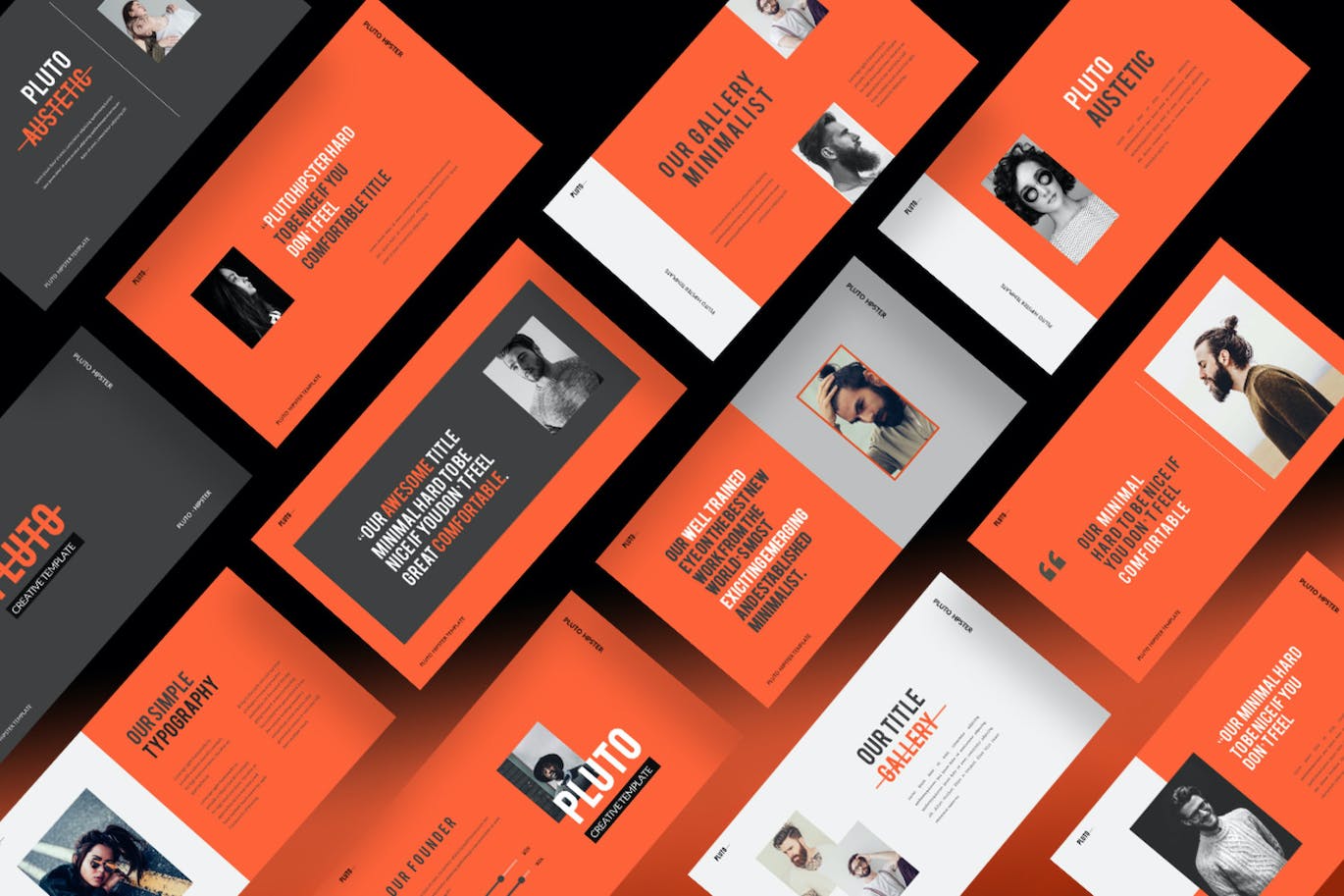 橙色主题品牌推广ppt模板