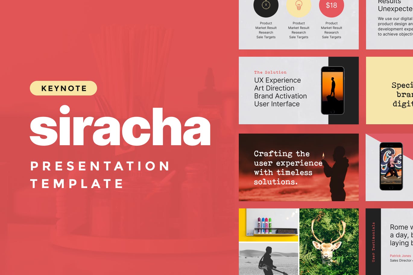 健康生活主题演讲Keynote幻灯片模板合集 Siracha — Keynote Presentation Template