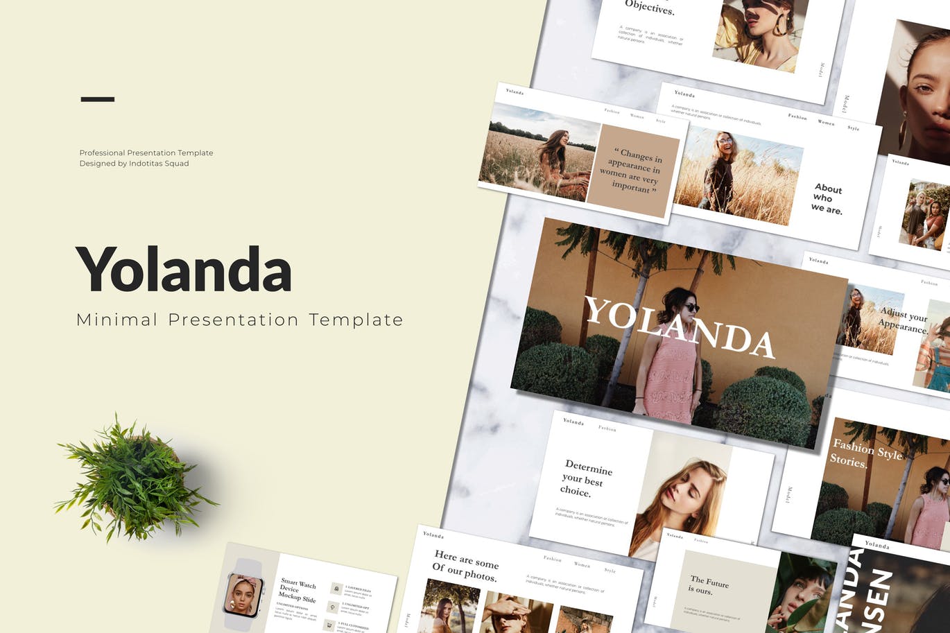 品牌故事业务演示Keynote幻灯片模板  YOLANDA – Keynote Template