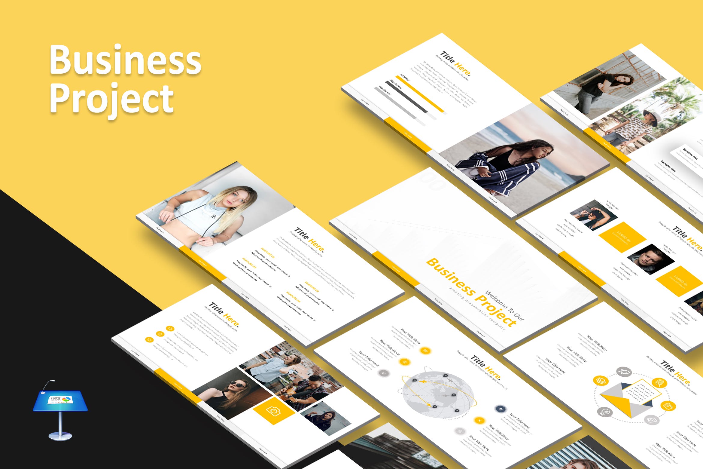 商业项目主题Keynote幻灯片演示模板 Business Project – Keynote Template