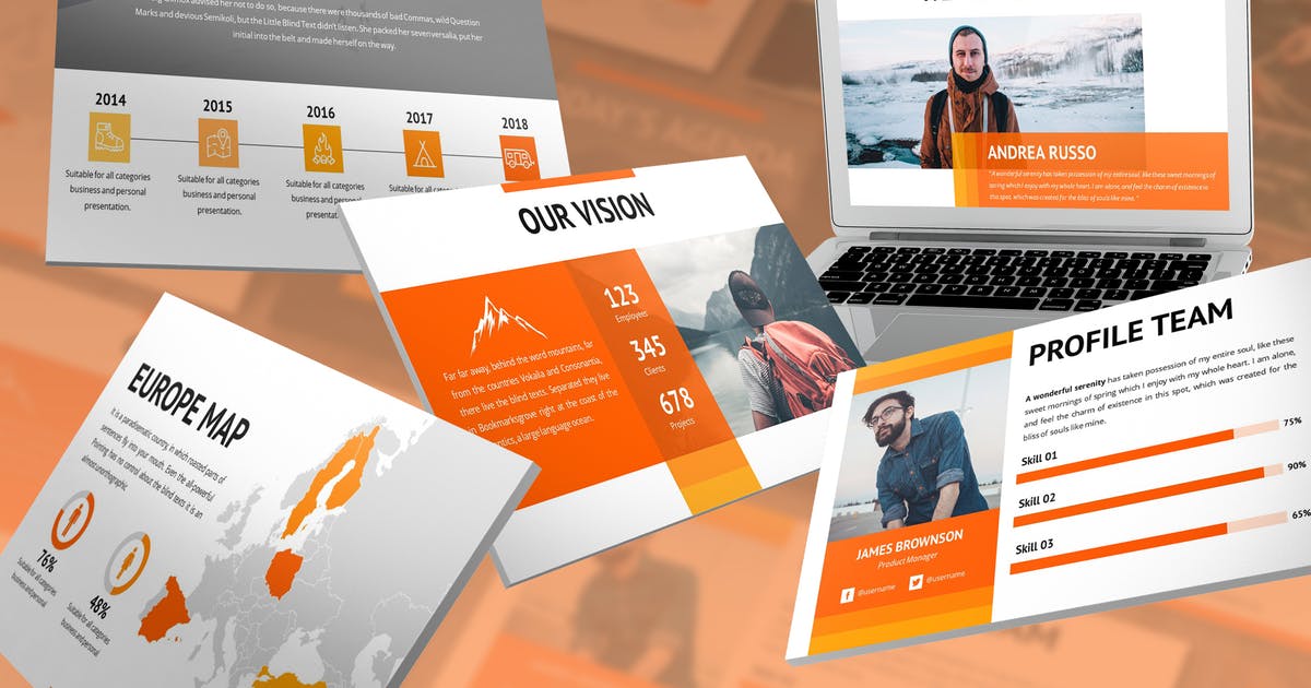 冒险旅行主题Keynote幻灯片模板 Montana – Adventure Keynote Template